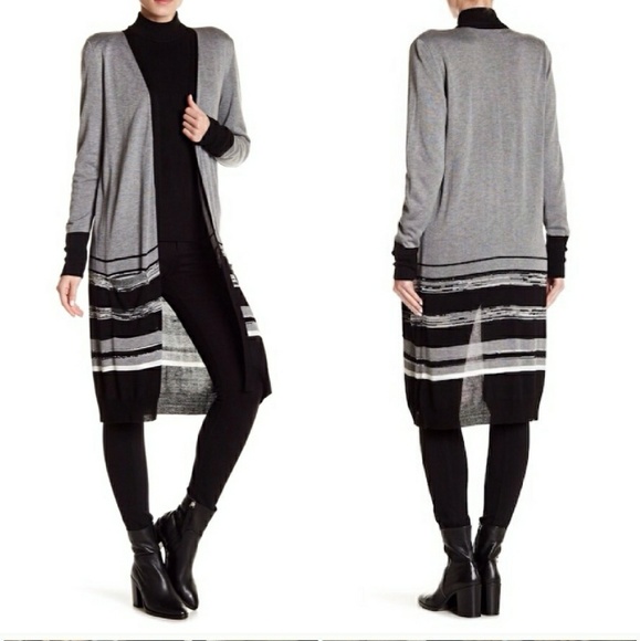 Nordstrom Sweaters - NWT Joseph A. Striped Longline Cardigan
